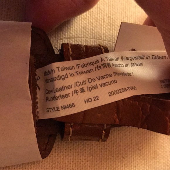 NWT Madewell Sz XL BELT - brown CROC-EMBOSSED LEATHER COVERED BUCKLE BELT - Picture 8 of 8